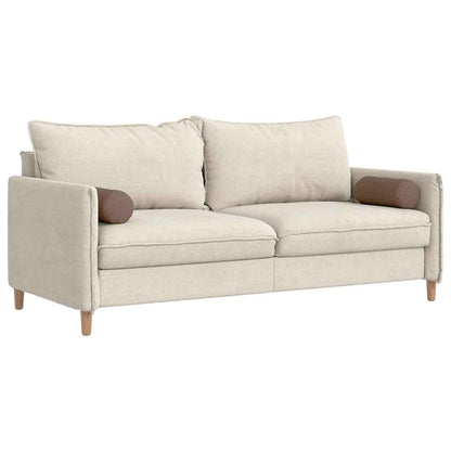 vidaXL Bolsterkissen 2 Stück Braun Ø 15 x 40 cm Stoff