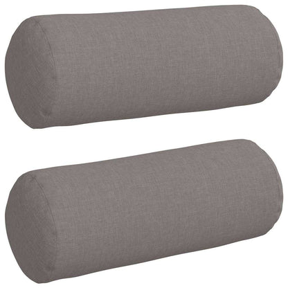 vidaXL Bolsterkissen 2 Stück Taupe Ø 15 x 40 cm Stoff
