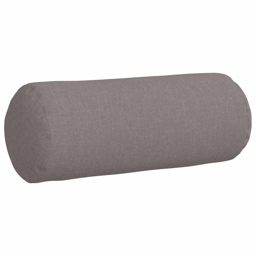 vidaXL Bolsterkissen 2 Stück Taupe Ø 15 x 40 cm Stoff