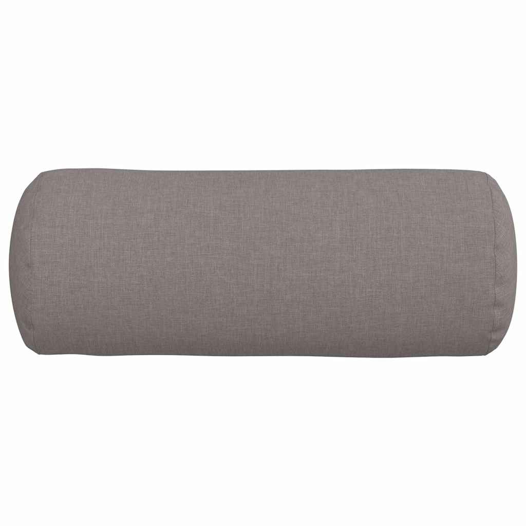 vidaXL Bolsterkissen 2 Stück Taupe Ø 15 x 40 cm Stoff