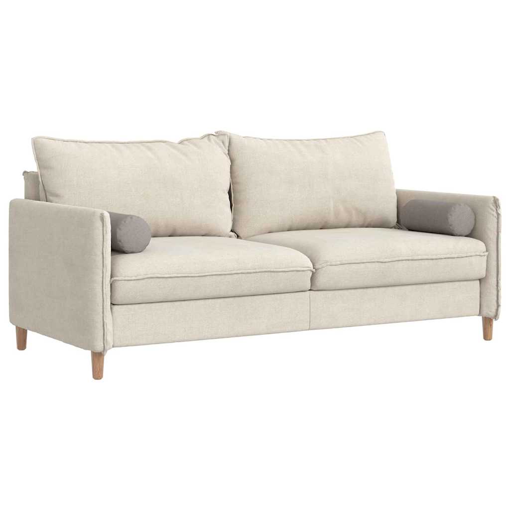 vidaXL Bolsterkissen 2 Stück Taupe Ø 15 x 40 cm Stoff