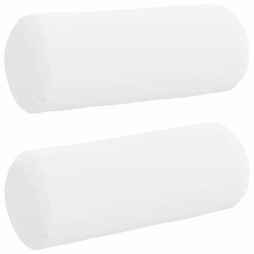 vidaXL Bolsterkissen 2 Stück Weiß Ø 15 x 40 cm Stoff