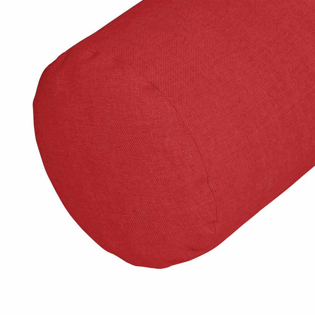 vidaXL Bolsterkissen 2 Stück Rot Ø 15 x 40 cm Stoff