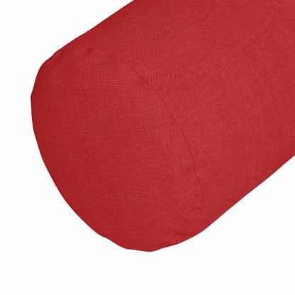 vidaXL Bolsterkissen 2 Stück Rot Ø 15 x 40 cm Stoff
