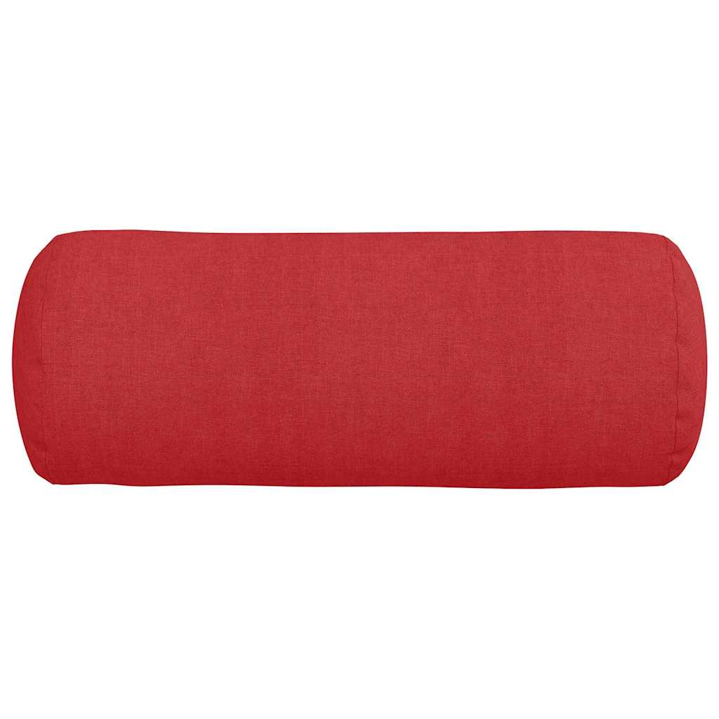 vidaXL Bolsterkissen 2 Stück Rot Ø 15 x 40 cm Stoff