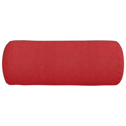 vidaXL Bolsterkissen 2 Stück Rot Ø 15 x 40 cm Stoff