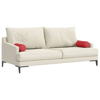 vidaXL Bolsterkissen 2 Stück Rot Ø 15 x 40 cm Stoff