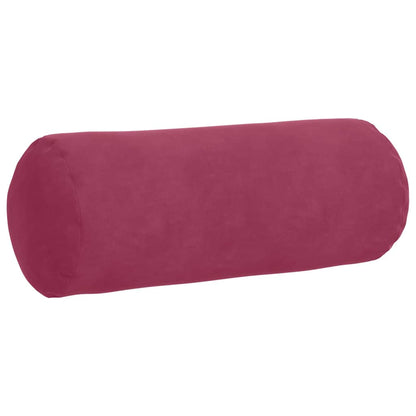 vidaXL Bolsterkissen 2 Stück Weinrot Ø 15 x 40 cm Cordstoff