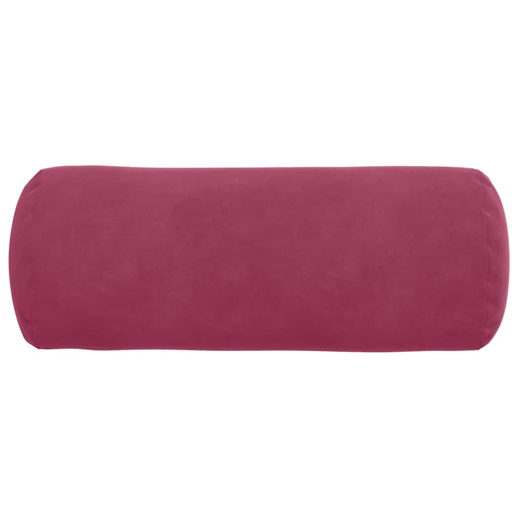 vidaXL Bolsterkissen 2 Stück Weinrot Ø 15 x 40 cm Cordstoff