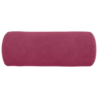 vidaXL Bolsterkissen 2 Stück Weinrot Ø 15 x 40 cm Cordstoff
