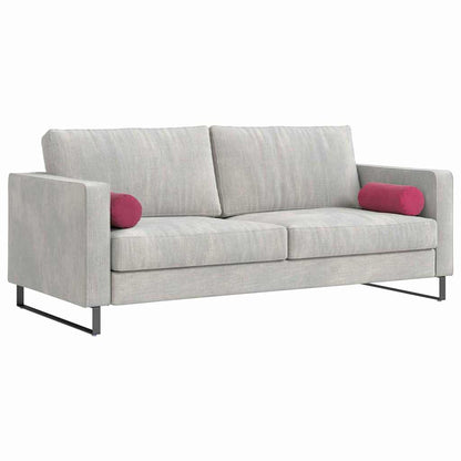 vidaXL Bolsterkissen 2 Stück Weinrot Ø 15 x 40 cm Cordstoff