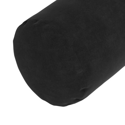 vidaXL Bolsterkissen 2 Stück Schwarz Ø 15 x 40 cm Cordstoff