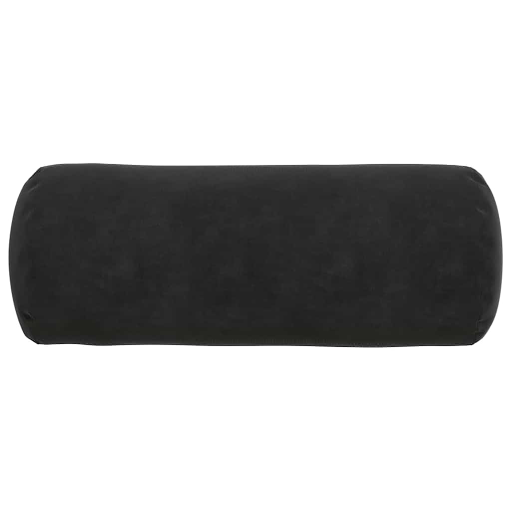 vidaXL Bolsterkissen 2 Stück Schwarz Ø 15 x 40 cm Cordstoff