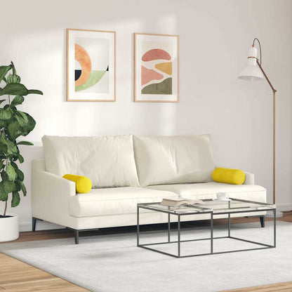 vidaXL Bolsterkissen 2 Stück Gelb Ø 15 x 40 cm Cordstoff