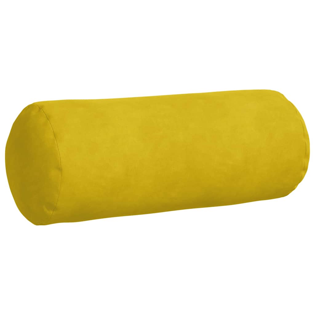 vidaXL Bolsterkissen 2 Stück Gelb Ø 15 x 40 cm Cordstoff