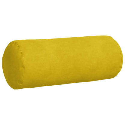vidaXL Bolsterkissen 2 Stück Gelb Ø 15 x 40 cm Cordstoff