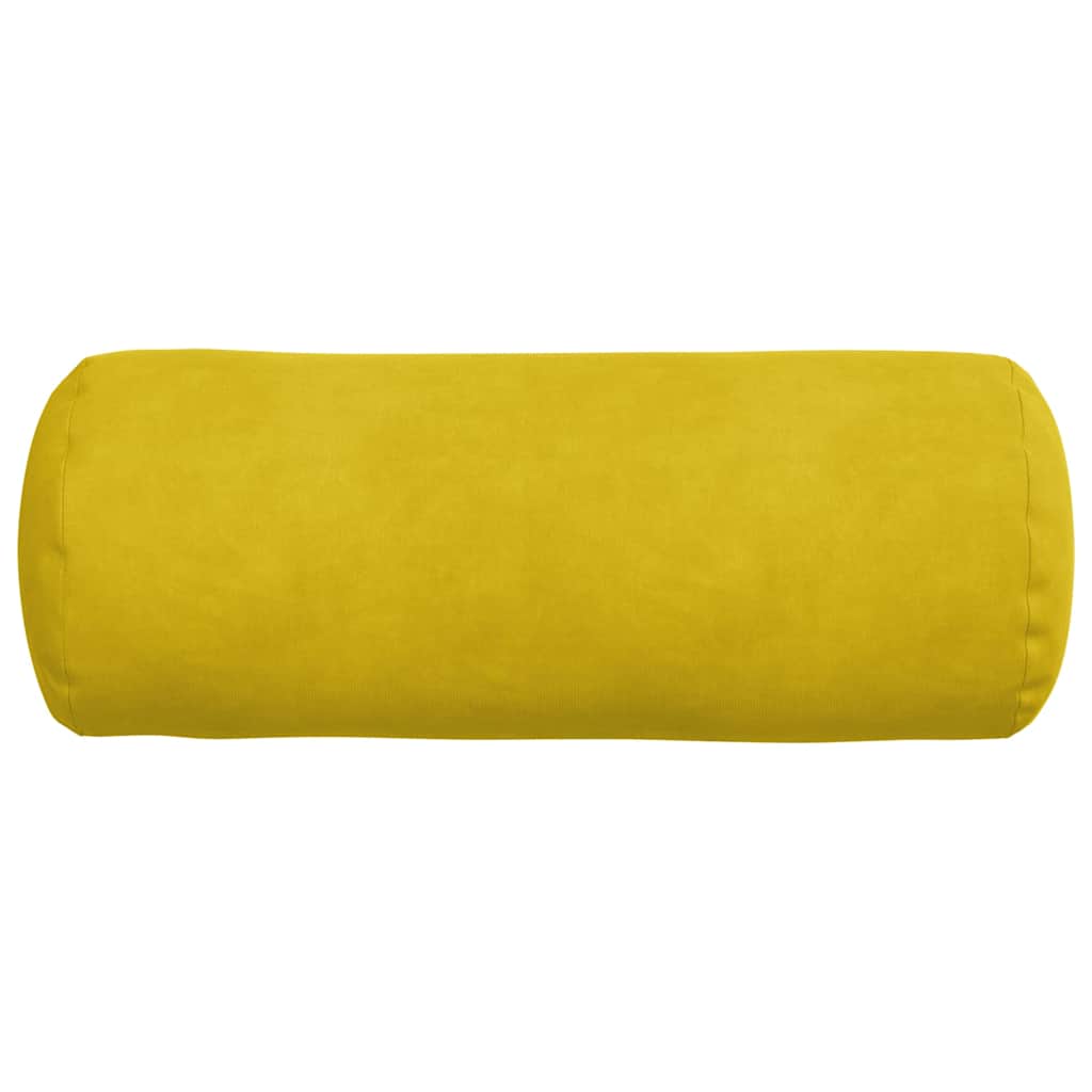 vidaXL Bolsterkissen 2 Stück Gelb Ø 15 x 40 cm Cordstoff