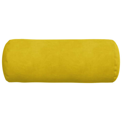 vidaXL Bolsterkissen 2 Stück Gelb Ø 15 x 40 cm Cordstoff