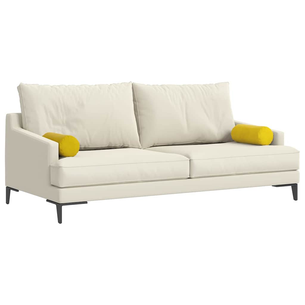 vidaXL Bolsterkissen 2 Stück Gelb Ø 15 x 40 cm Cordstoff