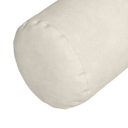 vidaXL Bolsterkissen 2 Stück Creme Ø 15 x 40 cm Cordstoff