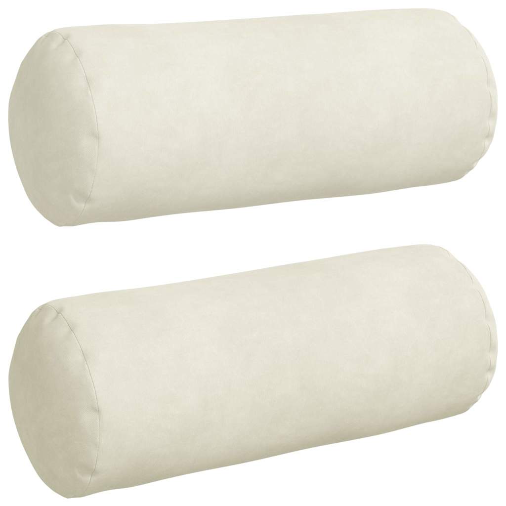 vidaXL Bolsterkissen 2 Stück Creme Ø 15 x 40 cm Cordstoff