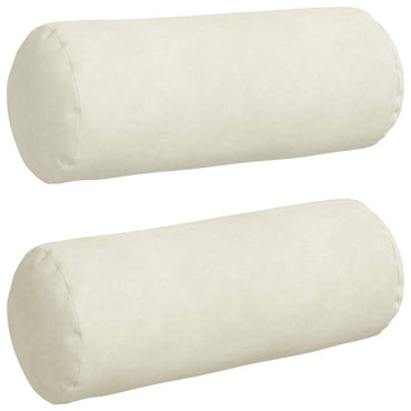 vidaXL Bolsterkissen 2 Stück Creme Ø 15 x 40 cm Cordstoff