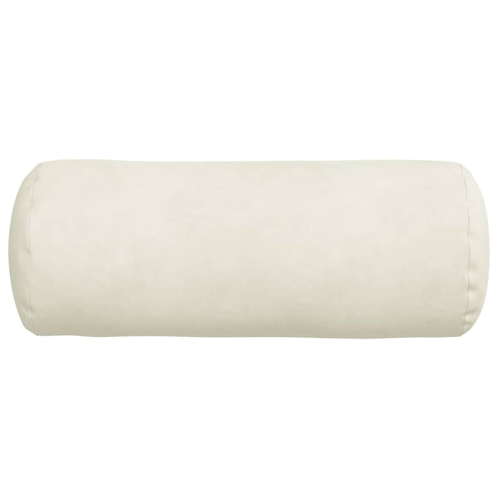 vidaXL Bolsterkissen 2 Stück Creme Ø 15 x 40 cm Cordstoff