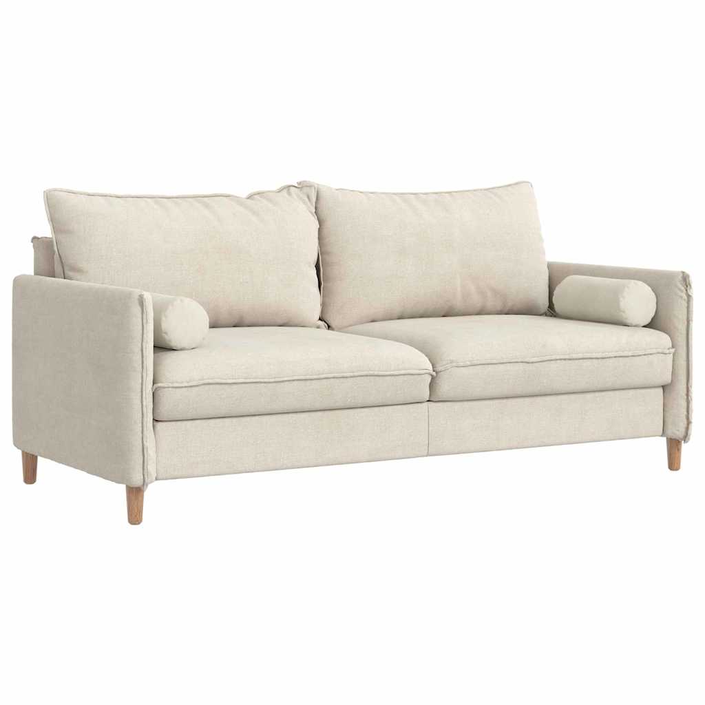vidaXL Bolsterkissen 2 Stück Creme Ø 15 x 40 cm Cordstoff
