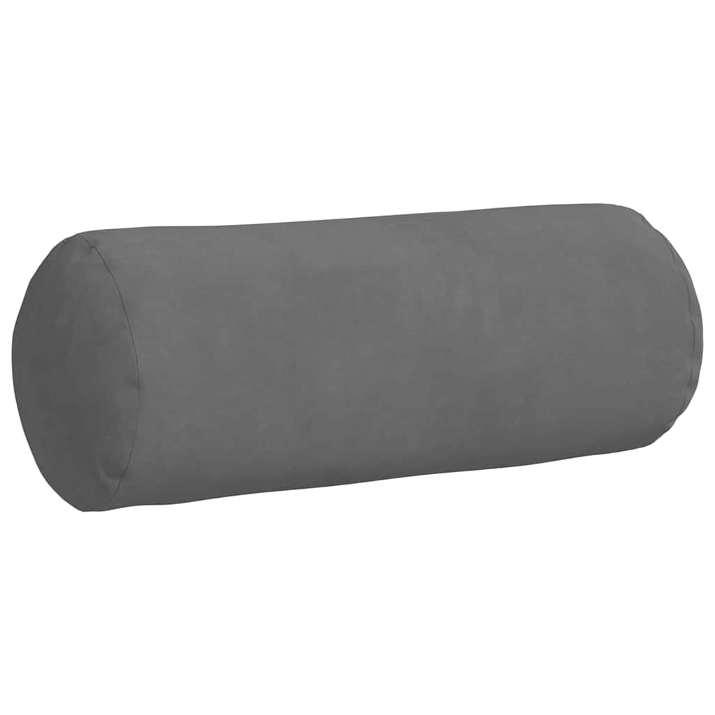 vidaXL Bolsterkissen 2 Stück Dunkelgrau Ø 15 x 40 cm Mikrofaserstoff