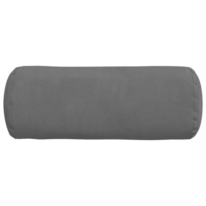 vidaXL Bolsterkissen 2 Stück Dunkelgrau Ø 15 x 40 cm Mikrofaserstoff