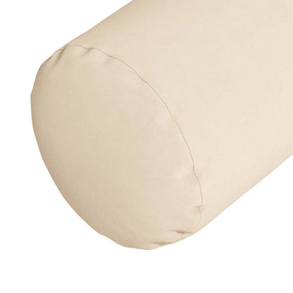 vidaXL Bolsterkissen 2 Stück Beige Ø 15 x 40 cm Mikrofaserstoff