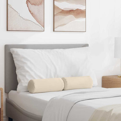vidaXL Bolsterkissen 2 Stück Beige Ø 15 x 40 cm Mikrofaserstoff
