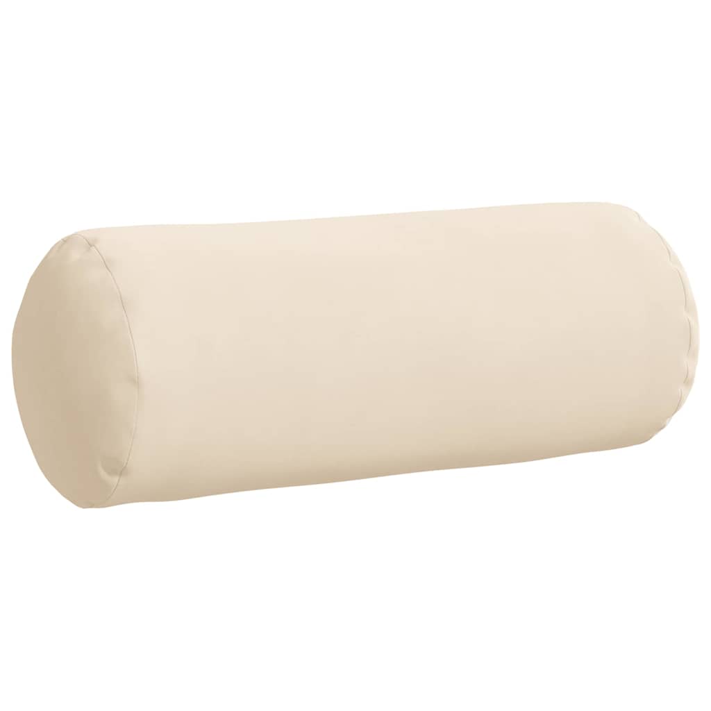 vidaXL Bolsterkissen 2 Stück Beige Ø 15 x 40 cm Mikrofaserstoff