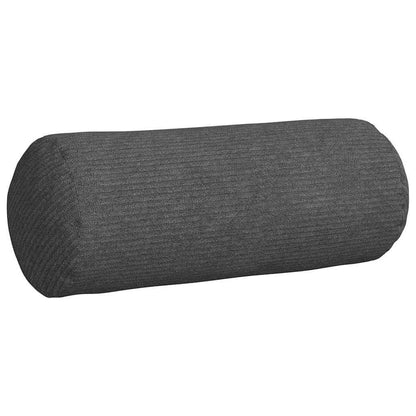 vidaXL Bolsterkissen 2 Stück Dunkelgrau Ø 15 x 40 cm Cordstoff