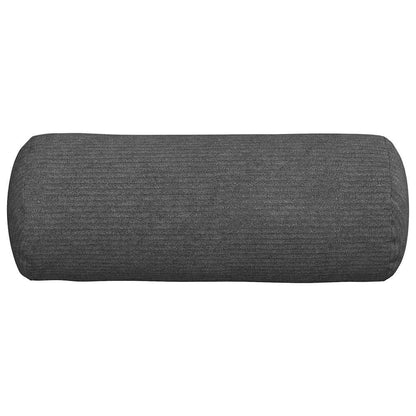 vidaXL Bolsterkissen 2 Stück Dunkelgrau Ø 15 x 40 cm Cordstoff