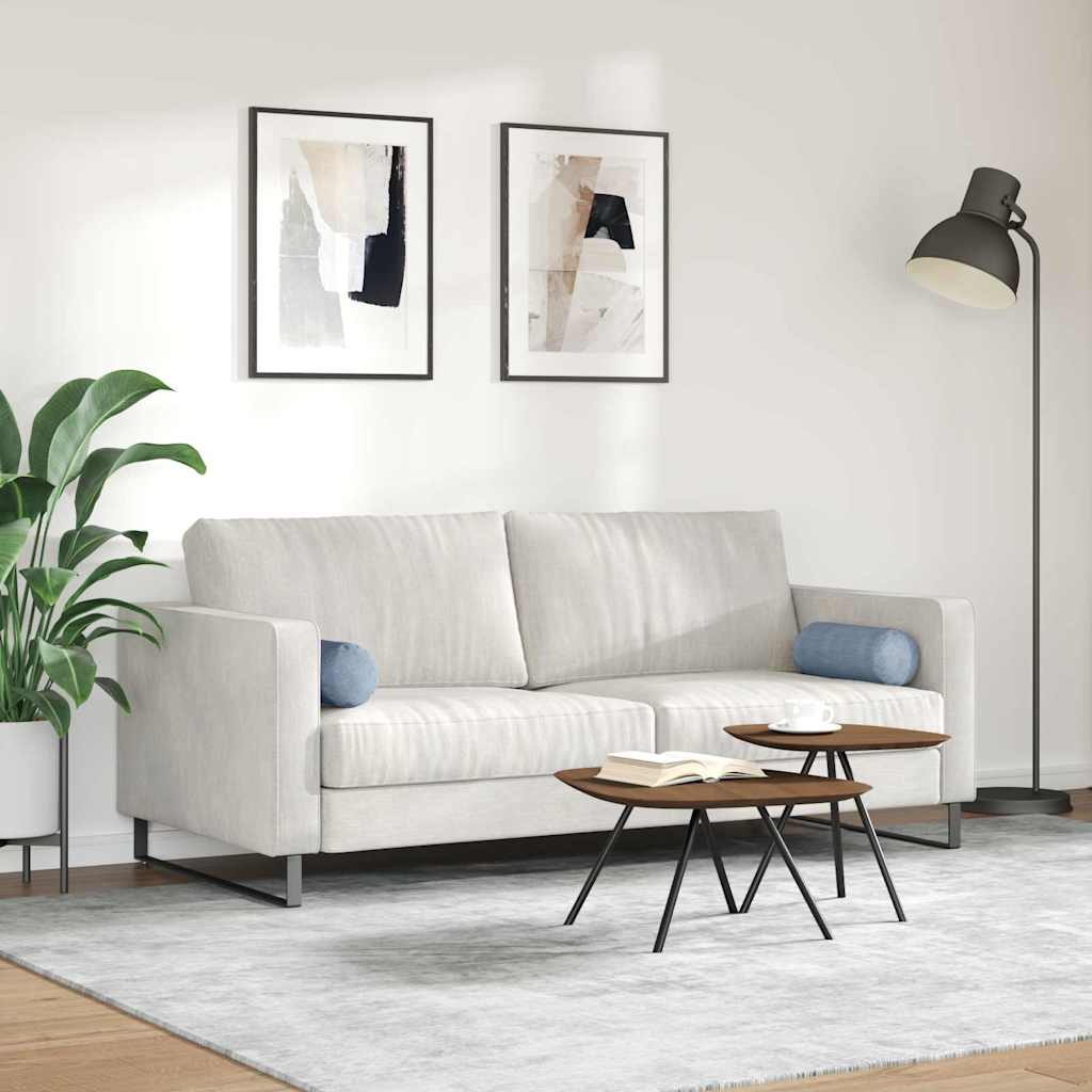 vidaXL Bolsterkissen 2 Stück Blau Ø 15 x 40 cm Cordstoff