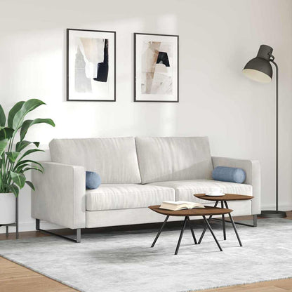 vidaXL Bolsterkissen 2 Stück Blau Ø 15 x 40 cm Cordstoff