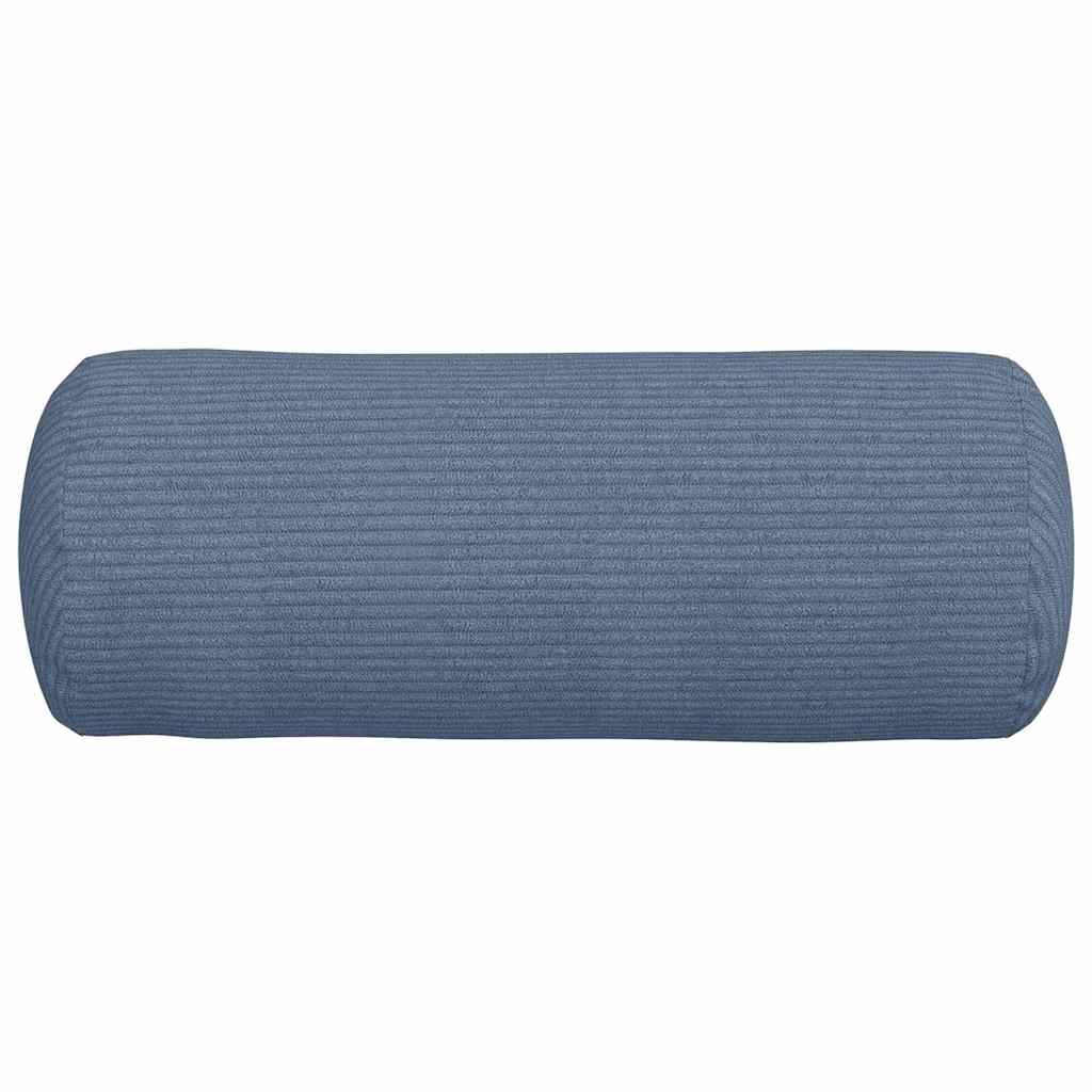 vidaXL Bolsterkissen 2 Stück Blau Ø 15 x 40 cm Cordstoff