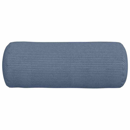 vidaXL Bolsterkissen 2 Stück Blau Ø 15 x 40 cm Cordstoff