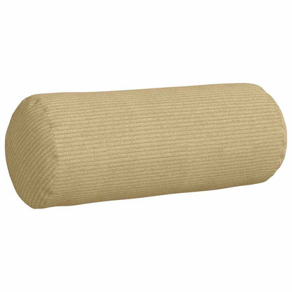 vidaXL Bolsterkissen 2 Stück Grau-Grün Ø 15 x 40 cm Cordstoff