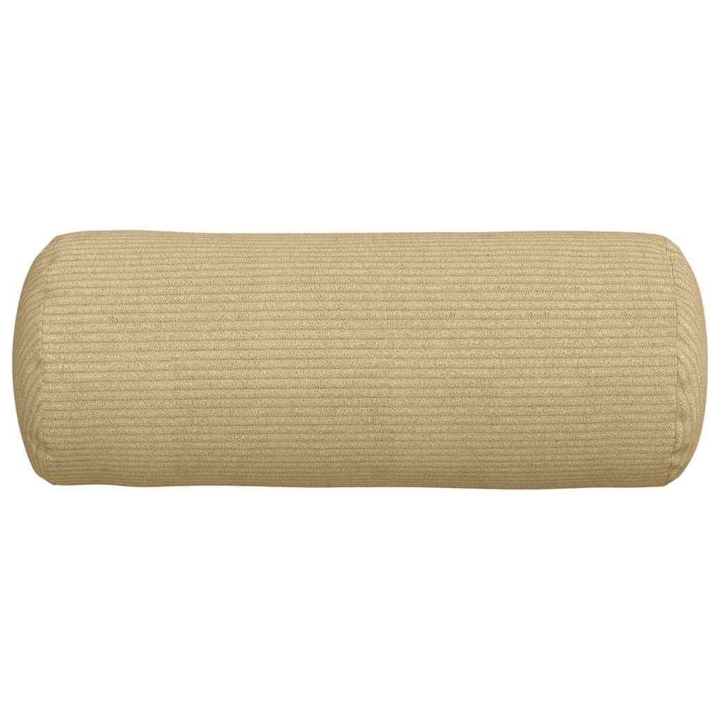 vidaXL Bolsterkissen 2 Stück Grau-Grün Ø 15 x 40 cm Cordstoff