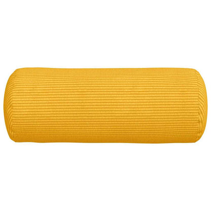 vidaXL Bolsterkissen 2 Stück Helles Gelb Ø 15 x 40 cm Cordstoff