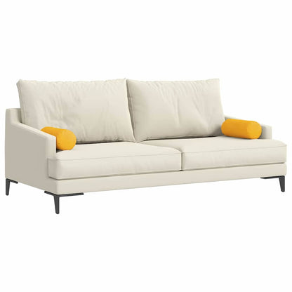 vidaXL Bolsterkissen 2 Stück Helles Gelb Ø 15 x 40 cm Cordstoff
