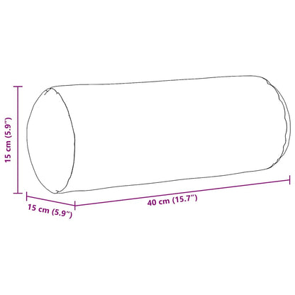 vidaXL Bolsterkissen 2 Stück Helles Gelb Ø 15 x 40 cm Cordstoff