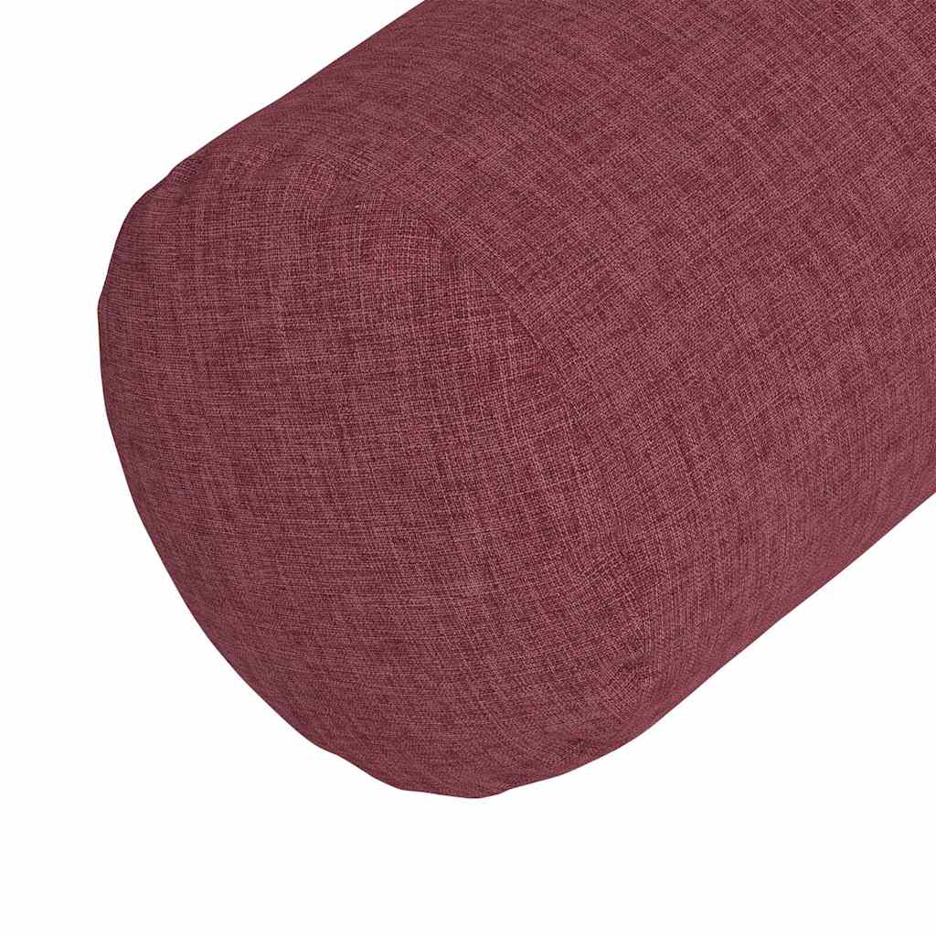 vidaXL Bolsterkissen 2 Stück Weinrot Ø 25 x 70 cm Stoff
