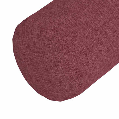vidaXL Bolsterkissen 2 Stück Weinrot Ø 25 x 70 cm Stoff