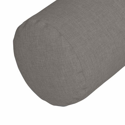 vidaXL Bolsterkissen 2 Stück Taupe Ø 25 x 70 cm Stoff