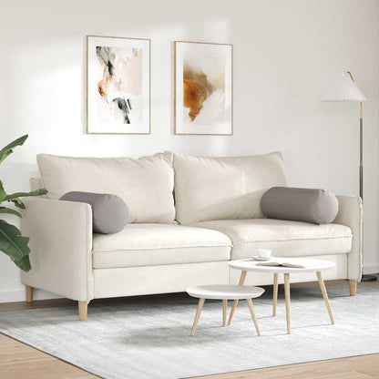 vidaXL Bolsterkissen 2 Stück Taupe Ø 25 x 70 cm Stoff