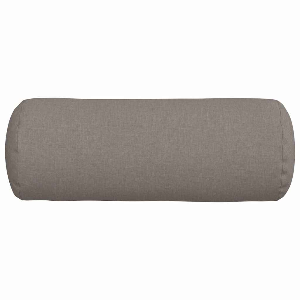 vidaXL Bolsterkissen 2 Stück Taupe Ø 25 x 70 cm Stoff