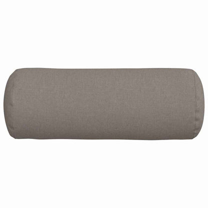 vidaXL Bolsterkissen 2 Stück Taupe Ø 25 x 70 cm Stoff